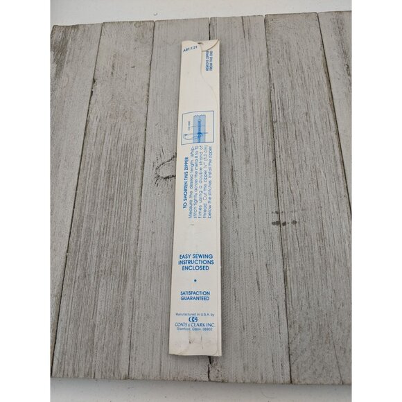 Vintage J&P Coats All Purpose Zipper 18" White 1 - Picture 4 of 4